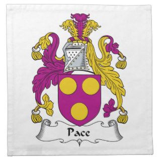 Pace Family Crest Printed Napkin