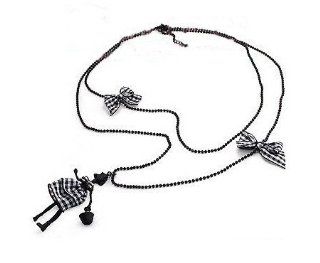 Fashion Pendant Chain Black Teen Girl Necklace Pendant Necklace: Jewelry