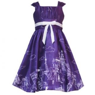 Size 6X RRE 3409E PURPLE WHITE 'Europe/Paris' BORDER PRINT Special Occasion Wedding Flower Girl Easter Party Dress, E334090 Rare Editions Rare Too 4 6X: Clothing