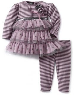 Kate Mack Baby Girls Newborn Lilac Fairy Tunic Legging, Lilac, 0 3 Months: Clothing