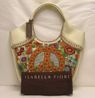 Isabella Fiore Peace Out Piper Cream Bag Handbag Purse: Clothing