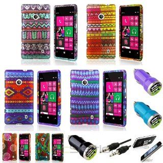 NEW YEAR !!! Bargain 2014 deal Colors Hard Rubber Case Cover+Charger+Audio Cable+Mount For Nokia Lumia 521 PlEASE CHOOSE 1 COLOR: Cell Phones & Accessories