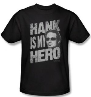Californication Shirt Hank Is My Hero Adult Black T shirt Tee: Novelty T Shirts: Clothing