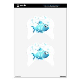 Grumpy Fish Cartoon Xbox 360 Controller Decal