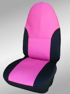 Neoprene Seat Covers   2 Front Universal Buckets   Black w/ Pink Insert   Made In The USA: Automotive
