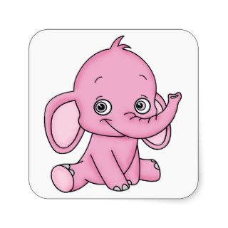 Pink Elephant Sticker