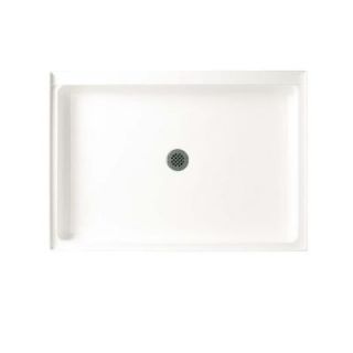 Swanstone 34 in. x 48 in. Solid Surface Single Threshold Shower Floor in White SF03448MD.010