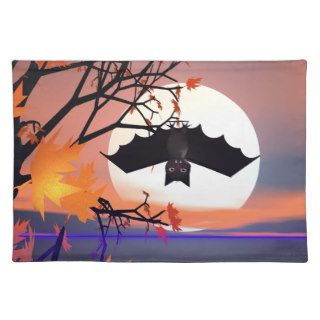 Halloween Bat in Tree Placemats