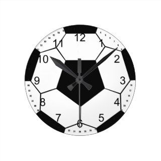 Soccer Ball Round Wallclock