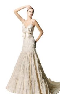 Fashion Biggoldapple Mermaid/Trumpet V Neck Court Train Wedding Dress With Lace Ivory at  Womens Clothing store