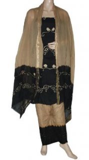 Boho Bohemian Bandhej Bandhini Cotton Unstitched Salwar Suits: Clothing