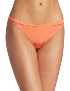 b.tempt'd by Wacoal Women's Double Drama Thong Panty, Orange Srbt, Large