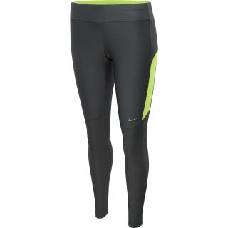 NIKE Womens Filament Running Tights   Size: Xl, Anthracite/voltage/silver