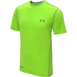 UNDER ARMOUR Mens HeatGear Sonic Fitted Short Sleeve Top   Size Large, Hyper