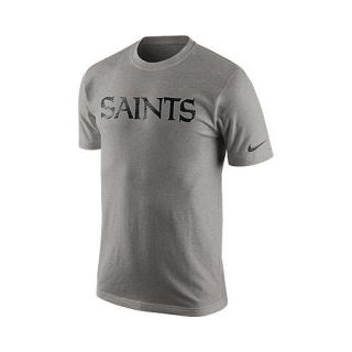 NIKE Mens New Orleans Saints Wordmark Short Sleeve T Shirt   Size: Xl, Dk.grey