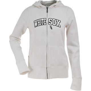 Antigua Womens Chicago White Sox Signature Hood Applique White Full Zip