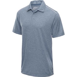 NIKE Mens Lightweight Heather Golf Polo   Size Small, Squadron Blue/silver