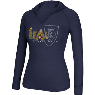 adidas Womens Real Salt Lake Throw In Hooded Long Sleeve T Shirt   Size: Small,