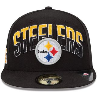 NEW ERA Youth Pittsburgh Steelers Draft 59FIFTY Fitted Cap   Size 6.625, Black