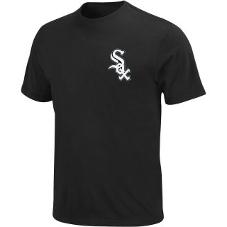 Majestic Mens Chicago White Sox Official Wordmark Black Tee   Size: Medium,