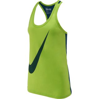 NIKE Womens Swoosh Out Tank Top   Size: Large, Cyber/nightshade