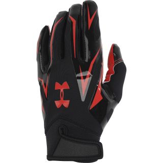 UNDER ARMOUR Youth F4 Football Receiver Gloves   Size: Large, Orange/black