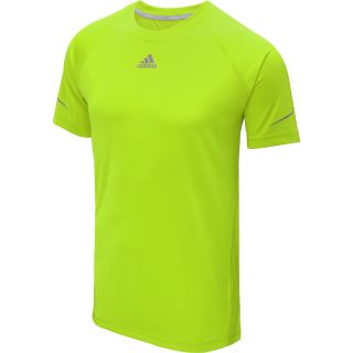 adidas Mens Climacool Run Short Sleeve T Shirt   Size: 2xl, Solar Slime
