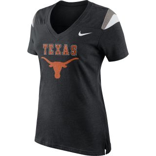 NIKE Womens Texas Longhorns Fitted V Neck Fan Top   Size: XS/Extra Small, Black