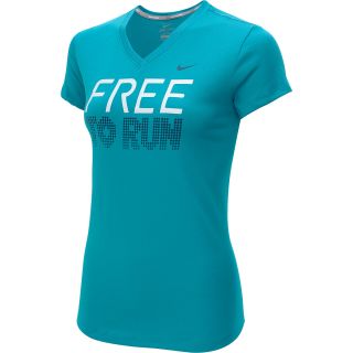 NIKE Womens Free To Run Short Sleeve T Shirt   Size: XS/Extra Small, Turbo