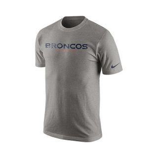 NIKE Mens Denver Broncos Wordmark Short Sleeve T Shirt   Size: Large, Dk.grey
