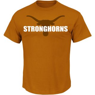 MAJESTIC ATHLETIC Mens Texas Longhorns Stronghorns Short Sleeve T Shirt  