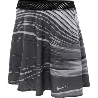 NIKE Womens Premier Maria Printed Tennis Skirt   Size: Medium, Dk.grey/silver