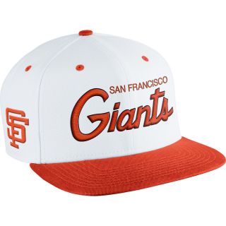 NIKE Mens San Francisco Giants MLB Coop SSC Throwback Adjustable Cap, White
