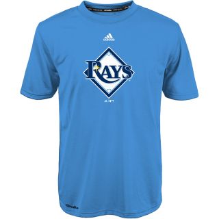 adidas Youth Tampa Bay Rays ClimaLite Team Logo Short Sleeve T Shirt   Size: