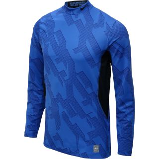 NIKE Mens Pro Combat Hyperwarm Dri FIT Max Fitted Mock Top   Size: Small, Game