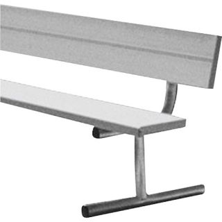 Sport Supply Group 21 Permanent Bench With Back   Size: 21 Foot, Red (BEPB21CR)