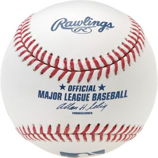 RAWLINGS Official Major League Baseball with Display Case, White