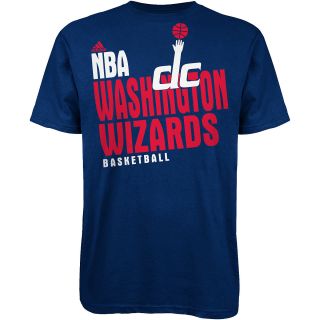 adidas Mens Washington Wizards Stacked Extreme Short Sleeve T Shirt   Size: