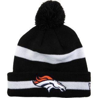 NEW ERA Mens Denver Broncos Two Tone Pom Cuffed Knit Hat, Black