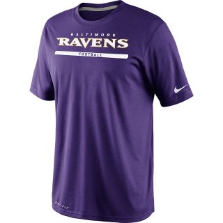 NIKE Mens Baltimore Ravens Legend Elite Font Dri FIT Short Sleeve T Shirt  