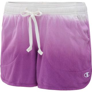 CHAMPION Womens Authentic Dip Dyed Jersey Gym Shorts   Size: Large, Raspberry