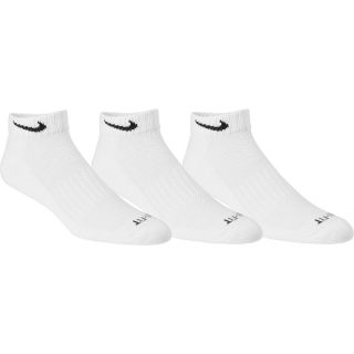 NIKE Dri FIT Anklet Golf Socks   3 Pack   Size: Large, White/black