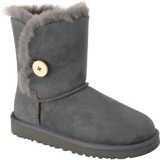 UGG Girls Bailey Button Boots   Size: 3, Grey
