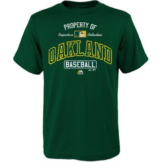 MAJESTIC ATHLETIC Youth Oakland Athletics Vintage Property Of Short Sleeve T 