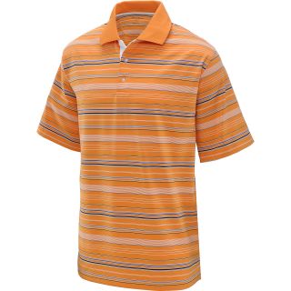 TOMMY ARMOUR Mens Striped Short Sleeve Golf Polo   Size: Xl, Sun Orange