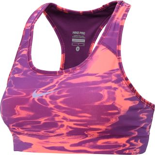NIKE Womens Pro Printed Sports Bra   Size: Xl, Grape/crimson