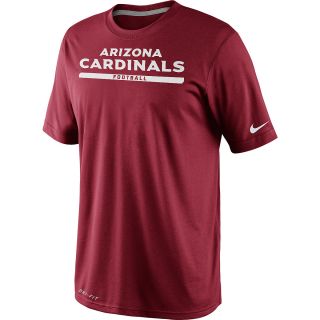 NIKE Mens Arizona Cardinals Legend Elite Font Dri FIT Short Sleeve T Shirt  