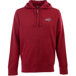 Antigua Mens Washington Capitals Fleece Full Zip Hooded Sweatshirt   Size