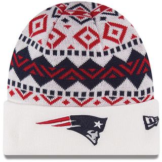 NEW ERA Mens New England Patriots Ivory Cuff Knit Hat, White