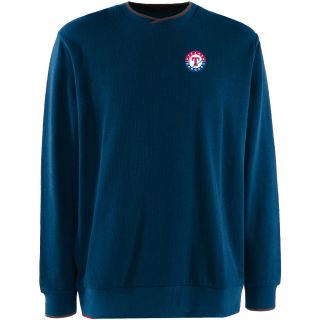 Antigua Mens Texas Rangers Executive Long Sleeve Crewneck Sweater   Size